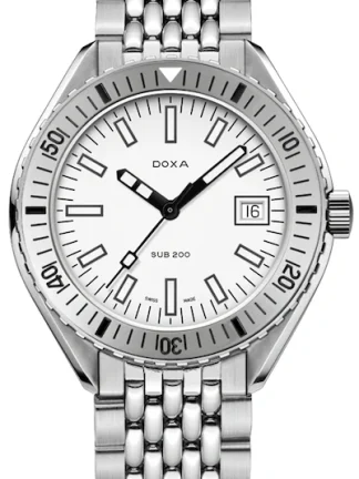 DOXA SUB 200 WHITEPEARL STAINLESS STEEL BEZEL 796.10.011.10