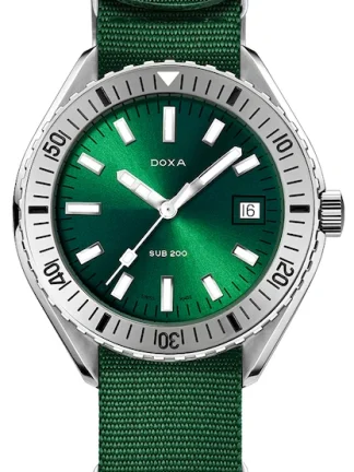 DOXA SUB 200 SEA EMERALD SUNRAY STAINLESS STEEL BEZEL 796.10.131.26-N