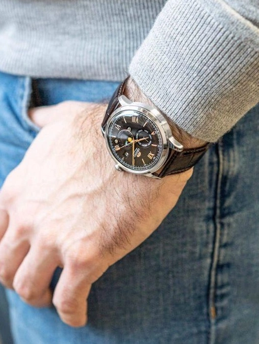 Orient Bambino Version 9 Sun & Moon RA-AK0804Y30B - Зображення 2